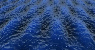 Shader Water Generator showing a blue animated ocean plane and its wave controls.