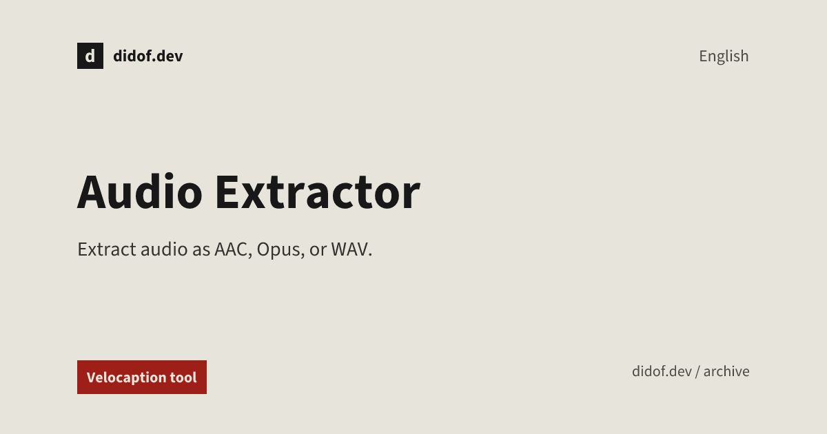Audio Extractor