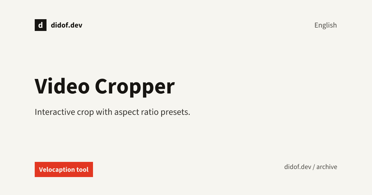 Video Cropper