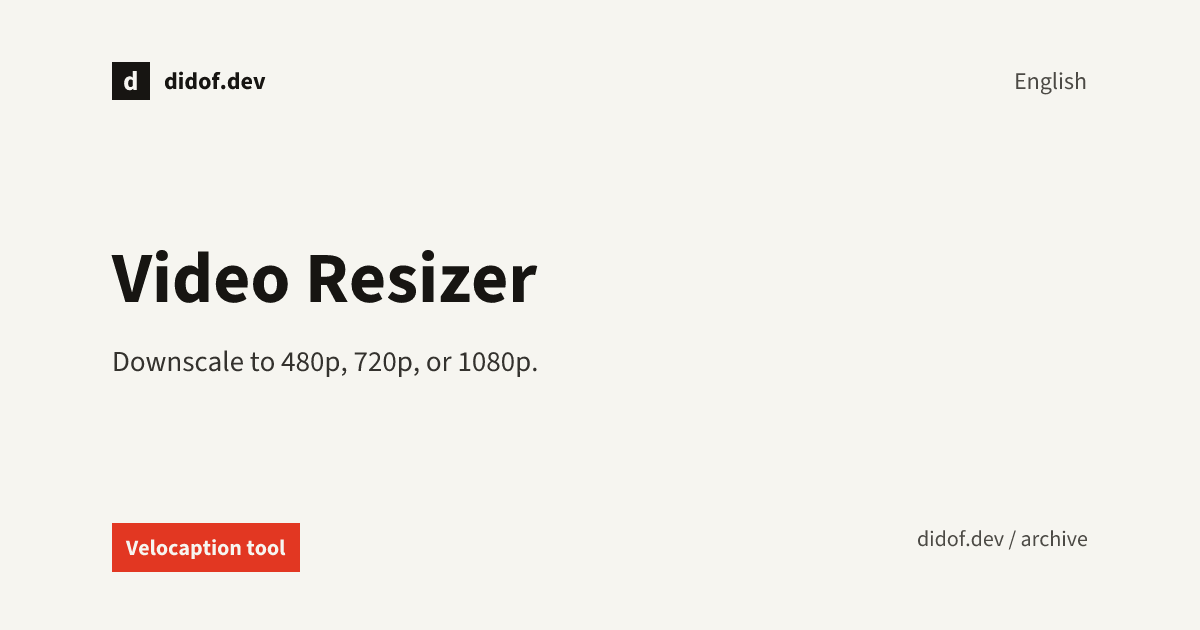 Video Resizer