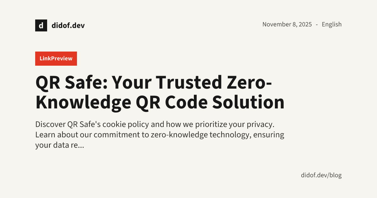 QR Safe: Your Trusted Zero-Knowledge QR Code Solution