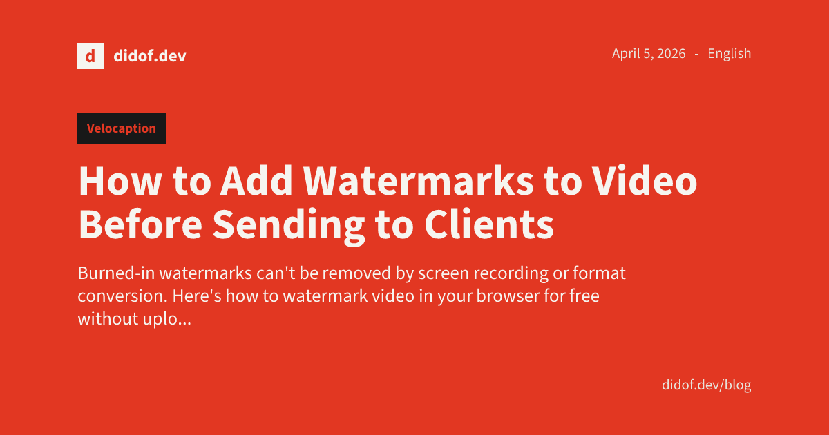 How to Add Watermarks to Video Before Sending to Clients