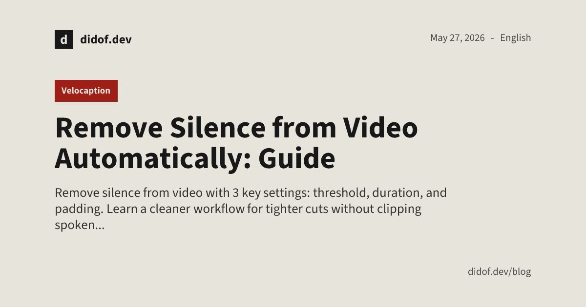 Remove Silence from Video Automatically: Guide