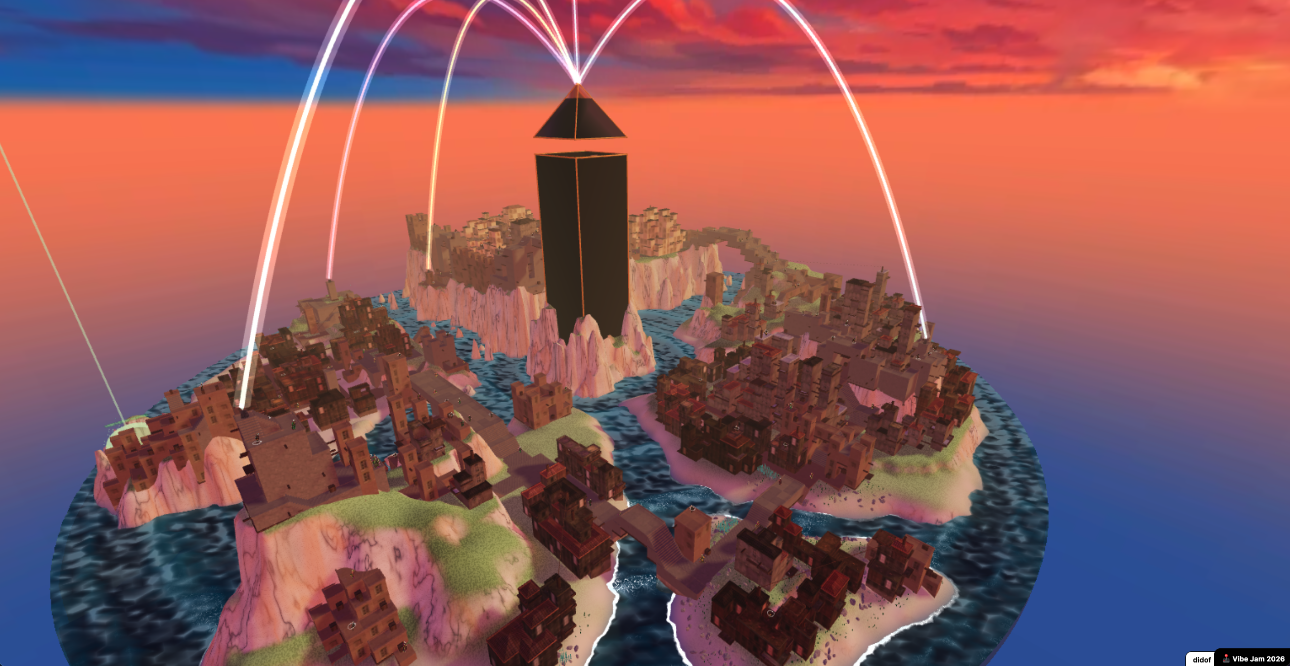 Sunset City - voxel parkour city, my entry for the 2026 Vibejam